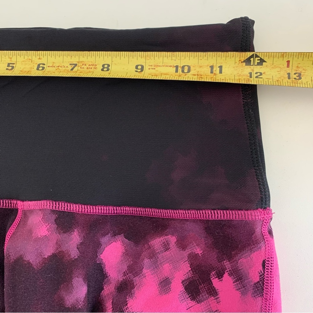 Lululemon Sweaty Endeavor Blooming Pixie Raspberry Mesh Leggings Size 6 - Picture 10 of 12